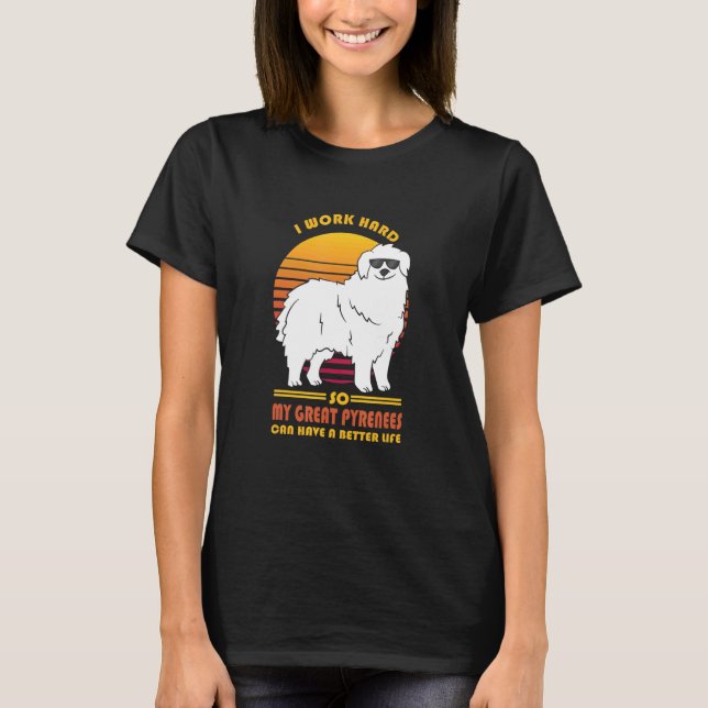 Dog Owner Vintage Retro Cool Pyrenees T-Shirt (Front)