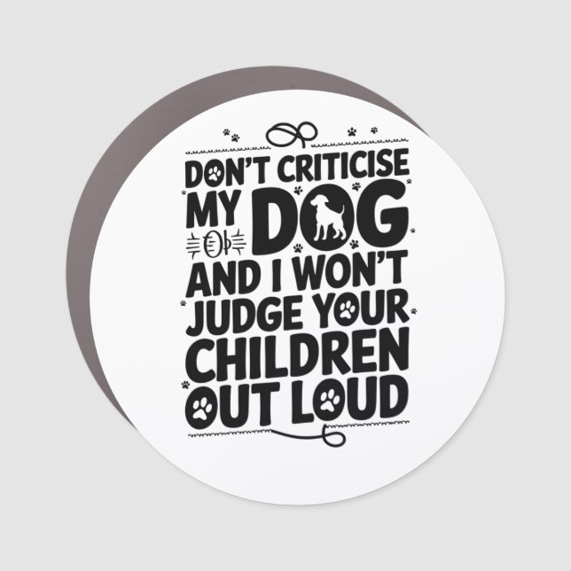 Dog Owner Warning  Car Magnet (Front)