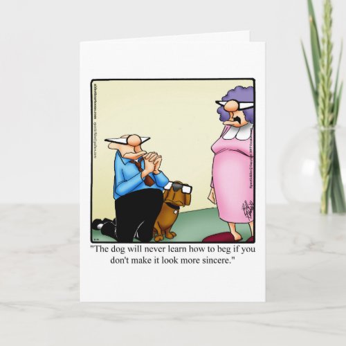 Dog Owners Humor Blank Greeting Card