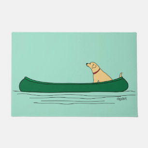 Dog  Paddle Canoe  Doormat