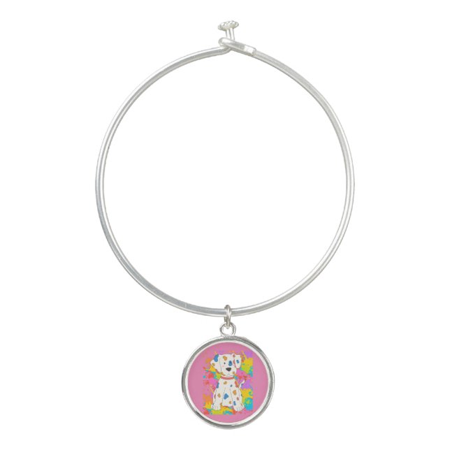 dog paint bangle bracelet (Front)