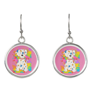 dog paint earrings