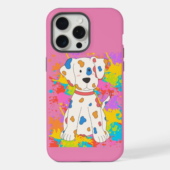 dog paint iphone case (Back)
