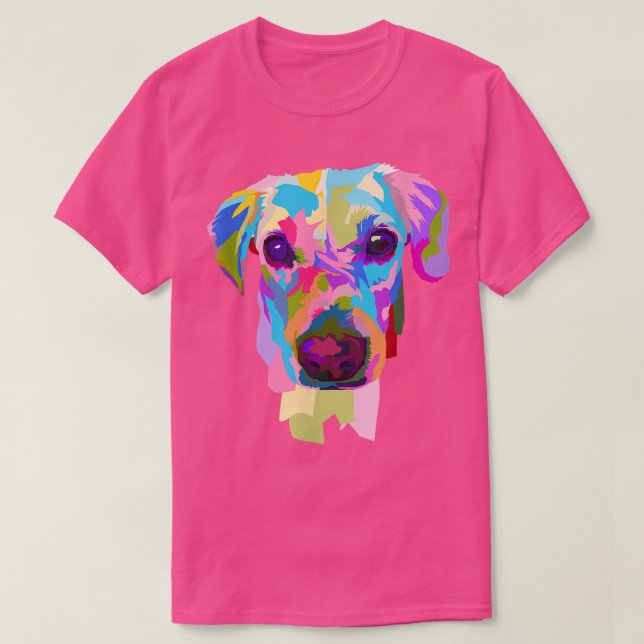Dog painted with watercolor  T-Shirt (Design Front)