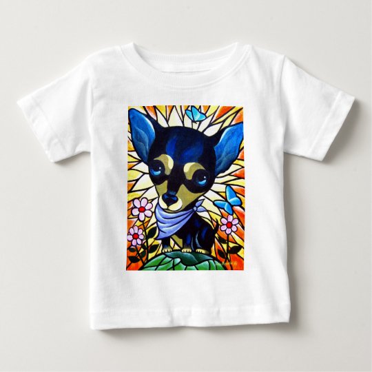 DOG PAINTING ART CHIHUAHUA - MULTI BABY T-Shirt