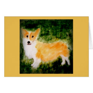Dog Painting Cute Corgi Cards