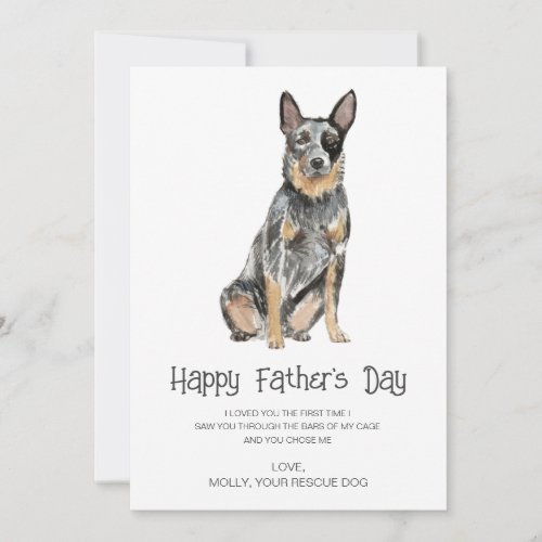 Dog Painting Fathers Day  Holiday Card