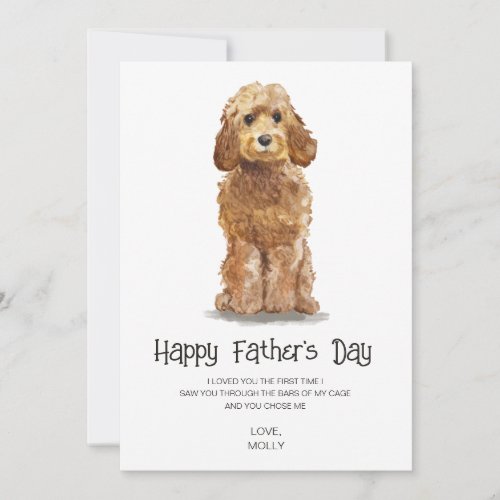 Dog Painting Fathers Day  Holiday Card