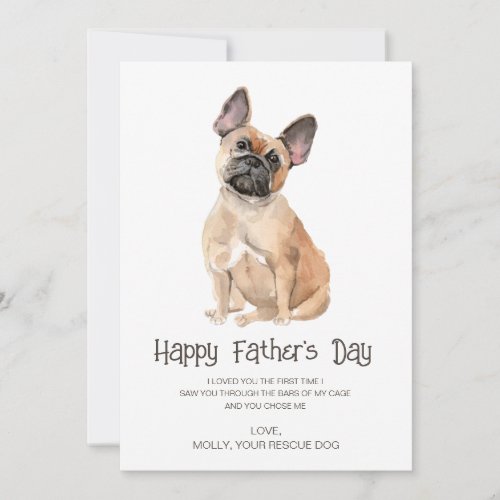 Dog Painting Fathers Day  Holiday Card