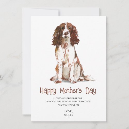 Dog Painting Mothers Day  Holiday Card