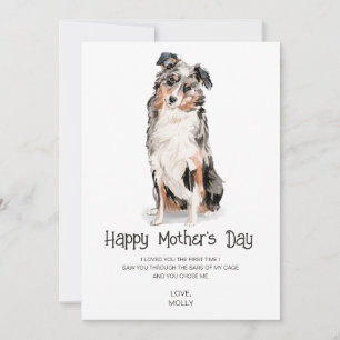 Dog Painting Mother's Day  Holiday Card