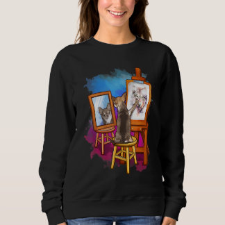 Dog Painting Wolf Artist Art Animals Graphic Novel Sweatshirt