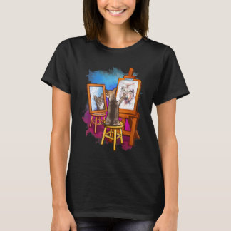 Dog Painting Wolf Artist Art Animals Graphic Novel T-Shirt