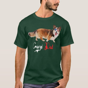 Dog Papa Puppy Dad Corgi  T-Shirt