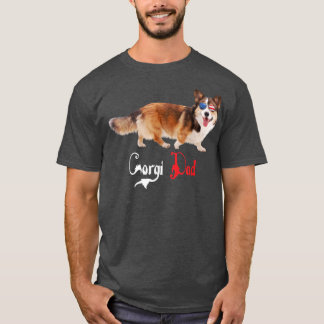 Dog Papa Puppy Dad Corgi  T-Shirt