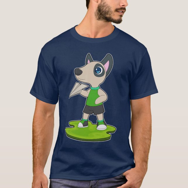 Dog Paper airplane T-Shirt (Front)