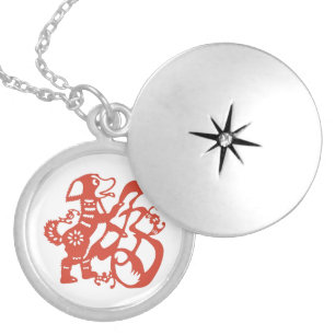Dog Papercut Chinese New Year Birthday Necklace