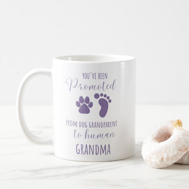 Dog Parent To Human Grandma Promoted Funny Coffee Mug (With Donut)