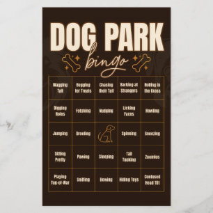 Dog Park Bingo Interactive Game Flyer