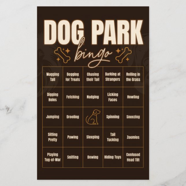 Dog Park Bingo Interactive Game Flyer (Front)