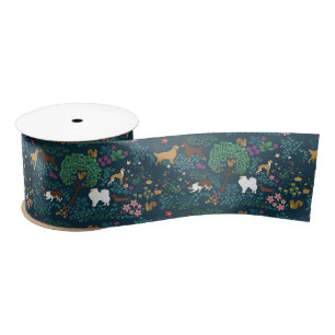 Dog Park by Breed Collection Satin Ribbon