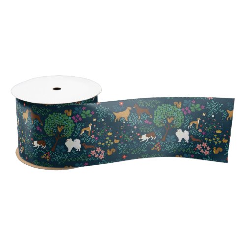 Dog Park by Breed Collection Satin Ribbon