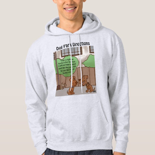 Dog Park Directions Men's Hoodie (Front)
