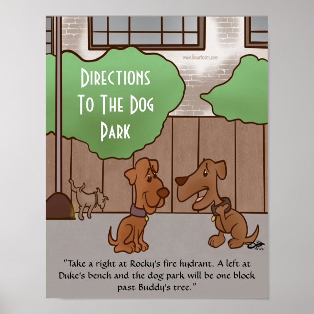 Dog Park Directions Value Poster (Front)