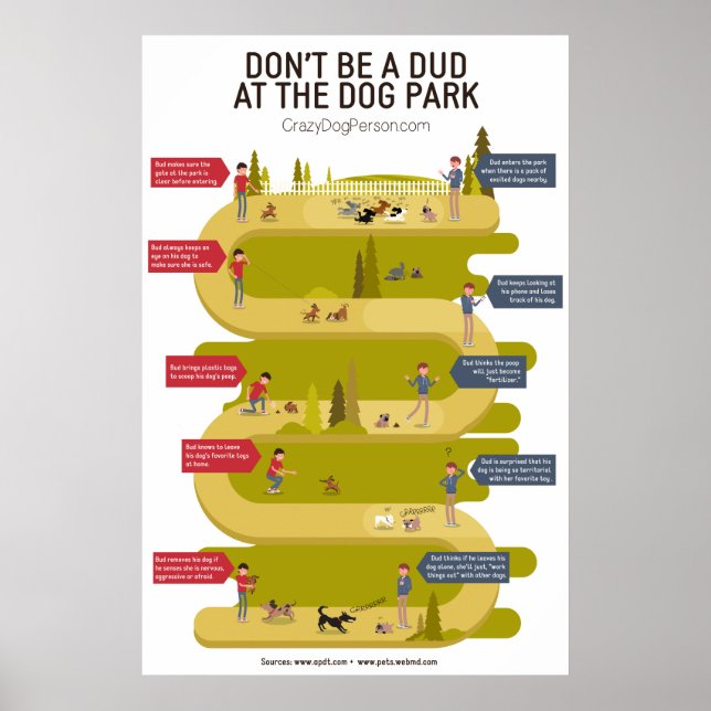Dog Park Etiquette 101 Infographic Poster (Front)