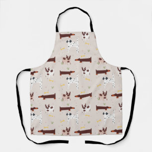Dog park pattern apron