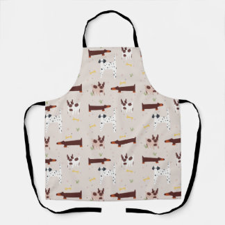 Dog park pattern apron