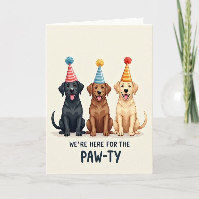 Dog Party Celebration Card (Front)