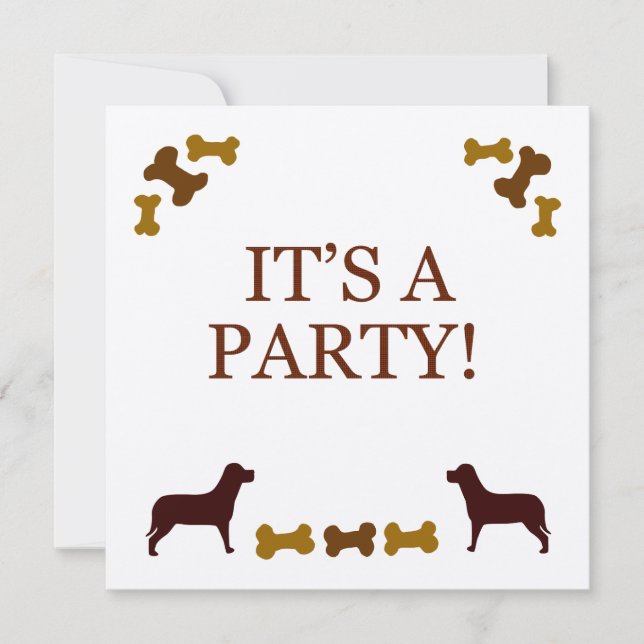 Dog Party Invitation (Front)
