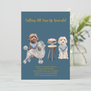 Dog Party Invitation, Dog Birthday Invitation