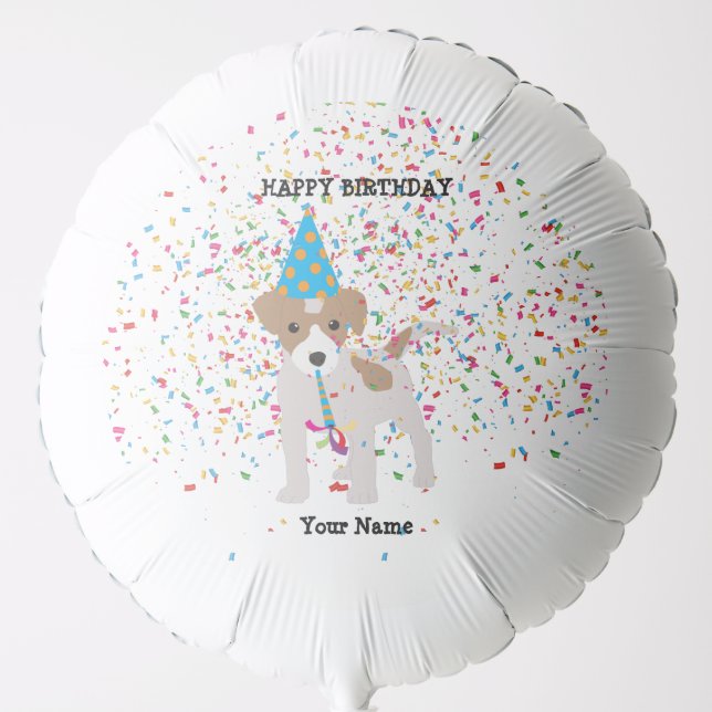 Dog Partying - Animals at Birthday Party Balloon (Front)