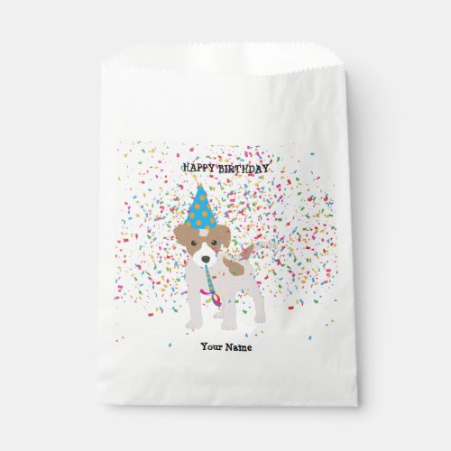 Dog Partying _ Animals at Birthday Party Favor Bag