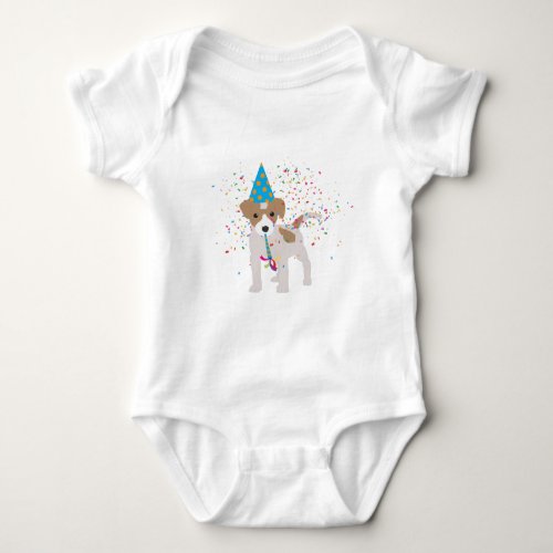 Dog Partying _ Animals Puppy Having a Party Baby Bodysuit