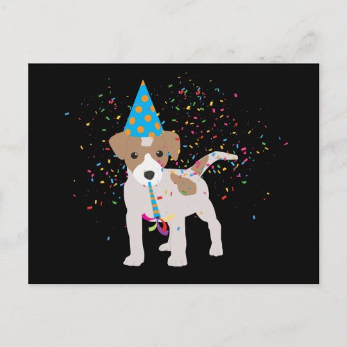 Dog Partying _ Animals Puppy Having a Party Postcard