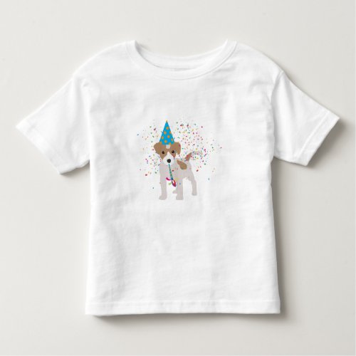 Dog Partying _ Animals Puppy Having a Party Toddler T_shirt