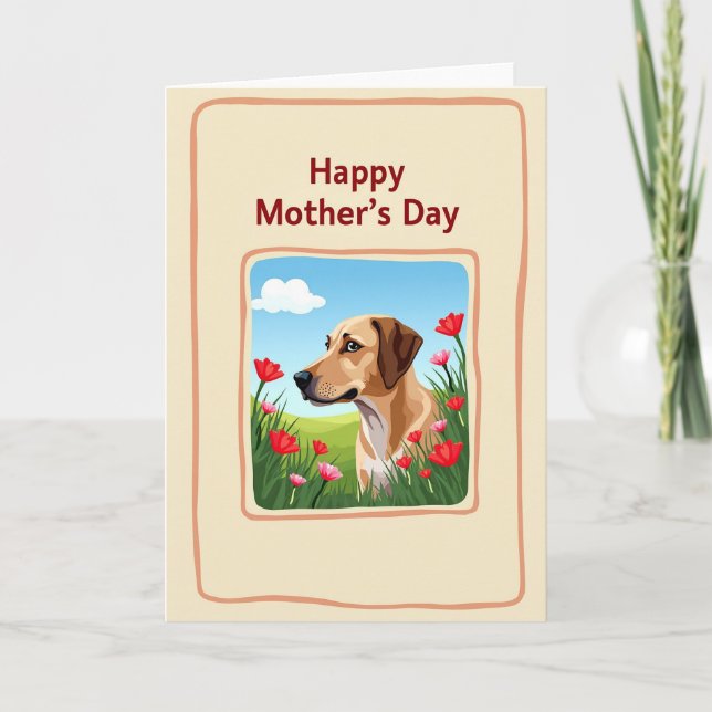 Dog Pasture Mothers Day Card (Front)