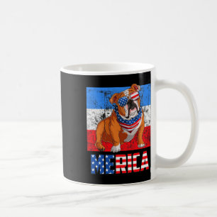 Dog Patriotic Usa 4th Of July American Flag Merica Coffee Mug