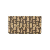 Dog Pattern Brown labradoodle goldendoodle Checkbook Cover (Front)