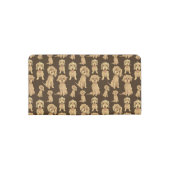 Dog Pattern Brown labradoodle goldendoodle Checkbook Cover (Back)