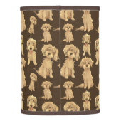 Dog Pattern Brown labradoodle goldendoodle Lamp Shade (Back)