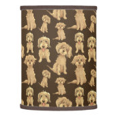 Dog Pattern Brown labradoodle goldendoodle Lamp Shade (Left)