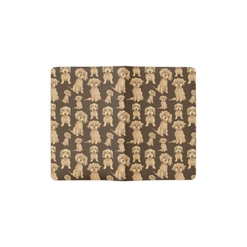 Dog Pattern Brown labradoodle goldendoodle Pocket Moleskine Notebook