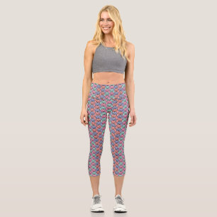 Dog Pattern Printed Capri Leggings