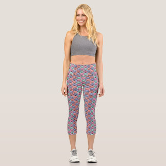 Dog Pattern Printed Capri Leggings