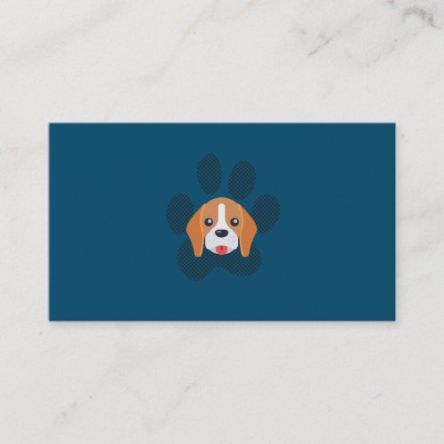 Dog Paw and Dog Logo Business Card