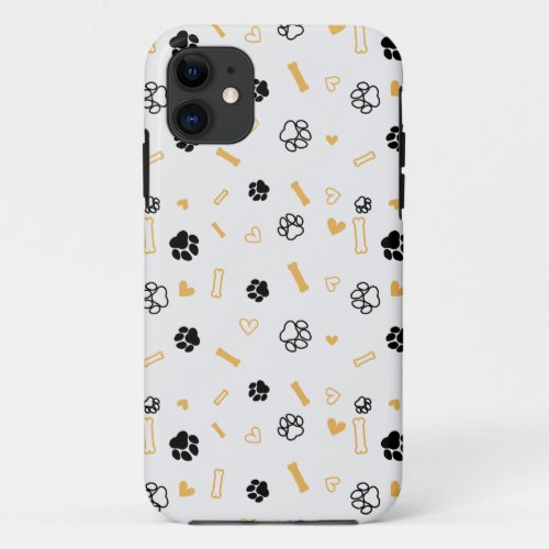 dog paw and heart iPhone 11 case